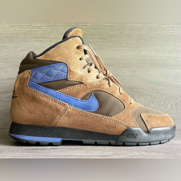 Vintage 1990s Nike Air Caldera Hiking ACG Boots Brown / Purple 8.5 - Picture 5 of 11